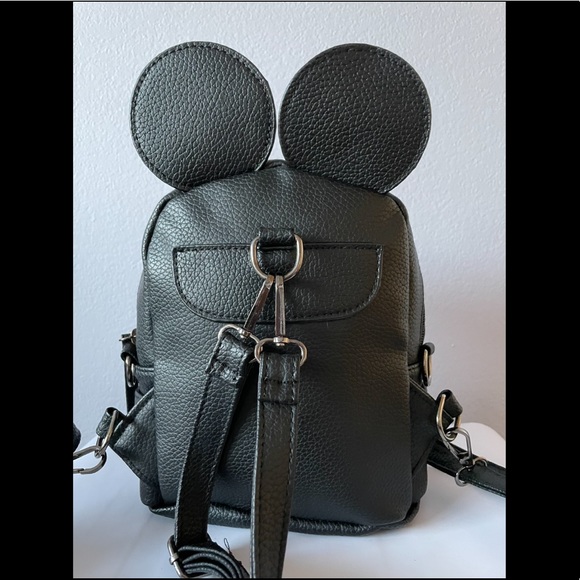 Black backpack with ears and red bow - Picture 2 of 5